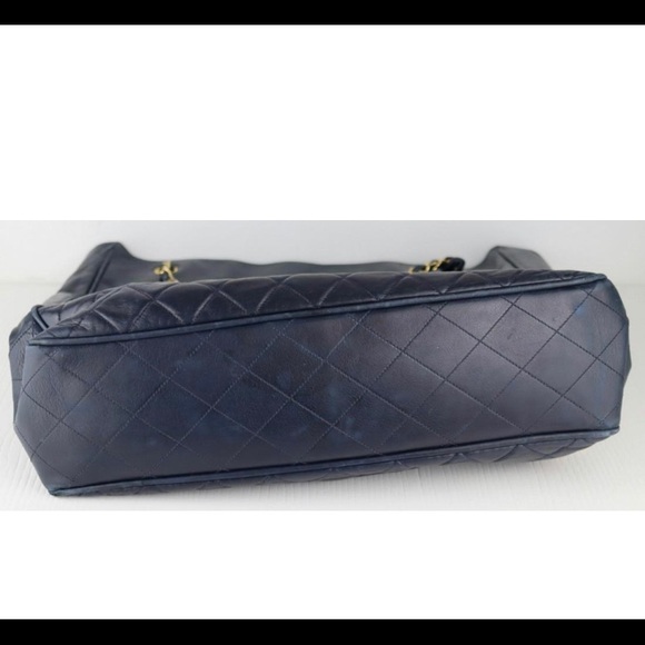 Chanel Navy Quilted Tote Handbag - Picture 14 of 16